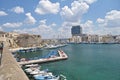 Panoramic view of Gallipoli harbour,Italy Royalty Free Stock Photo