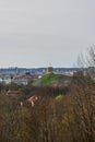 Panoramic view of the Gedimin tower in Vilnius in spring Royalty Free Stock Photo