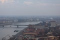 Panoramic view from Gellert Hill over Budapest Royalty Free Stock Photo