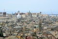 Panoramic view of Genoa city Spianata Castelletto Belvedere Montaldo, Genoa, Italy Royalty Free Stock Photo