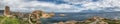 Panoramic view of Genoese tower and lighthouse at Ile Rousse in