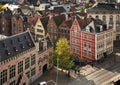 Panoramic view of Ghent. Belgium Royalty Free Stock Photo
