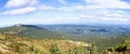 Panoramic view of Giant mountains in Poland Royalty Free Stock Photo