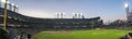 Panoramic view of Giants playing a baseball game against the Milwaukee Brewers in San Francisco Royalty Free Stock Photo