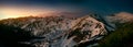 Panoramic view from Giewont peak to Kopa Kondracka peak. Royalty Free Stock Photo