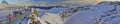 Panoramic view of Glacier 3000 from Les Diablerets bridge.Gstaad