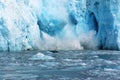 Beautiful blue glacier calving Royalty Free Stock Photo