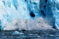 Beautiful blue glacier calving Royalty Free Stock Photo