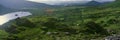 Panoramic view of goats grazing at Healy Pass, Cork, Ireland Royalty Free Stock Photo