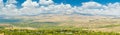Panoramic View Of Golan Heights and the Galilee and  The Sea of Galilee,  also called Lake Tiberias, Kinneret or Kinnereth Royalty Free Stock Photo