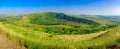 Panoramic view of the Golan Heights landscape from Mount Bental