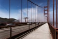 Sky traffic over the Golden Gate idge