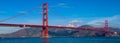 Panoramic View of the Golden Gate Bridge in San Francisco, California Royalty Free Stock Photo