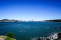 Panoramic View of the Golden Gate Bridge in San Francisco, California Royalty Free Stock Photo