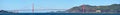 Panoramic View of Golden Gate Bridge of San Francisco Royalty Free Stock Photo