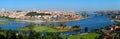 The panoramic view of the Golden Horn with the Bahariye islands