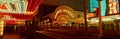 Panoramic view of Golden Nugget Casino and neon sign in Las Vegas, NV