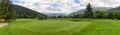 Panoramic view of golf course in Austria Royalty Free Stock Photo