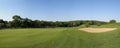 Panoramic view of a golf course.