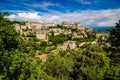 Panoramic view of Gordes and landscape - France Royalty Free Stock Photo