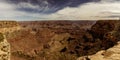 Panoramic view of Grand Canyon National Park in Arizona, USA under a cloudy sky Royalty Free Stock Photo