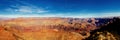 Panoramic view of Grand Canyon on sunny day. Royalty Free Stock Photo