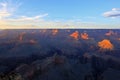 Panoramic view of Grand Canyon, at sunset, USA Royalty Free Stock Photo