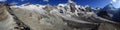 Panoramic view from the Grand Mountet Hut Royalty Free Stock Photo