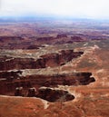 Panoramic view from the grand view point in the Canyonlands National Park, Utah, USA Royalty Free Stock Photo