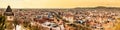 Panoramic view at Graz city with his famous buildings. River mur, clock tower, art museum, town hall Royalty Free Stock Photo