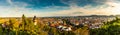 Panoramic view at Graz city with his famous buildings. Famous tourist destination in Austria Royalty Free Stock Photo