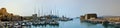 Panoramic view of Greek port of Chania on the island of Crete