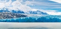 Panoramic view of Grey Glacier and Grey Lake at Torres del Paine National Park in Southern Chilean Patagonia Royalty Free Stock Photo