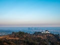 Panoramic view of Griffith Observatory and Los Angeles City