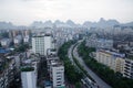 Panoramic view of Guilin City, Guangxi Province, China