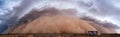 Panoramic view of a Haboob dust storm Royalty Free Stock Photo