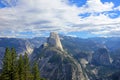 Panoramic view of Half Dome, El Capitan and other mountains in the Yosemite National Park, California, USA Royalty Free Stock Photo