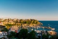Panoramic view of harbor in Antalya Kaleici Old Town. Antalya, Turkey. Royalty Free Stock Photo