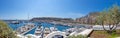 Panoramic view of the harbour and the cityscape of Monaco during the day