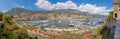 Panoramic view of the harbour and the cityscape of Monaco during the day