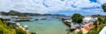 A panoramic view of the harbour of Simonstown in the capetown area of south africa