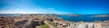 Panoramic view of the harbour of Tregastel Royalty Free Stock Photo