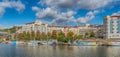 Panoramic view of Harbourside area of Bristol Docks Royalty Free Stock Photo