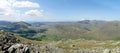Panoramic view of Harter Fell and Scafells, Lake District Royalty Free Stock Photo