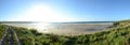 A sunny day on top of Hayle beach cliffs