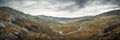 Panoramic view of Healy Pass in County Cork in Ireland Royalty Free Stock Photo