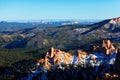 Panoramic view at a height of Bryce Canyon in Utah Royalty Free Stock Photo