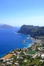 Panoramic view high above the sea in Capri, Capri island, Italy
