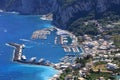 Panoramic view high above the sea in Capri, Capri island, Italy