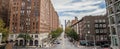 Panoramic view from the high line in Chelsea, New York Royalty Free Stock Photo